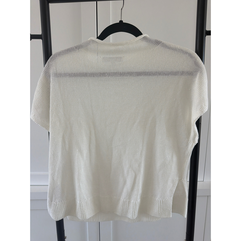 Favorite Daughter White Knit Sleeve Top - Picture 2 of 3